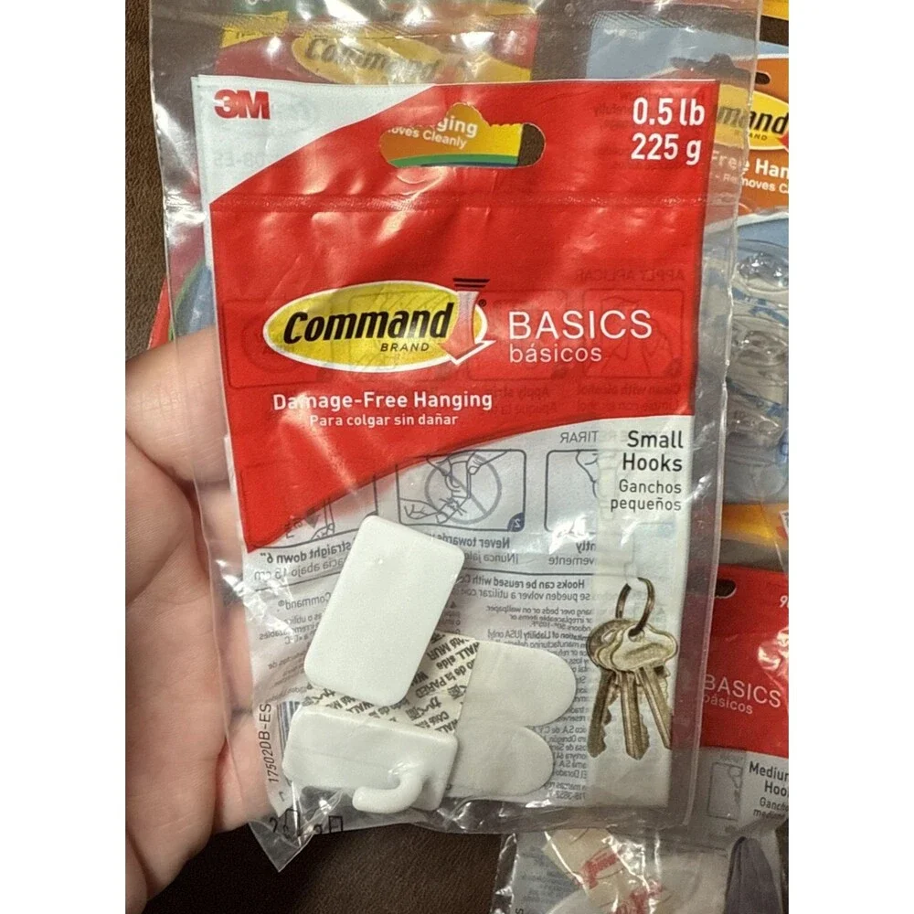 3M Command Hanging Hooks & Strips Assorted Variety 9 Packs Total
